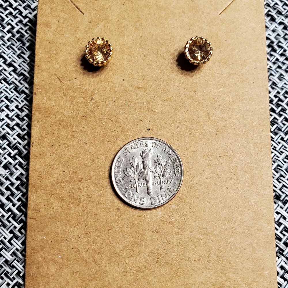 Simulated crystal stud earrings
